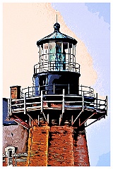 Block Island Southeast Lighthouse Tower - Digital Painting